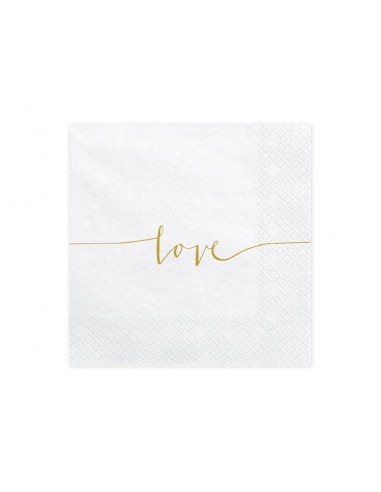 Tovaglioli carta bianca scritta Love...