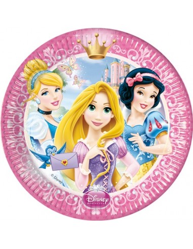 Piatti carta tondi cm. 20 Principesse...