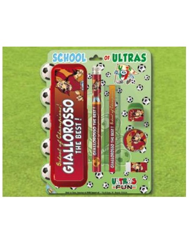 Set scuola con astuccio calcio Roma