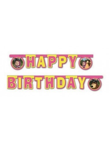 Festone scritta Happy Birthday Masha...