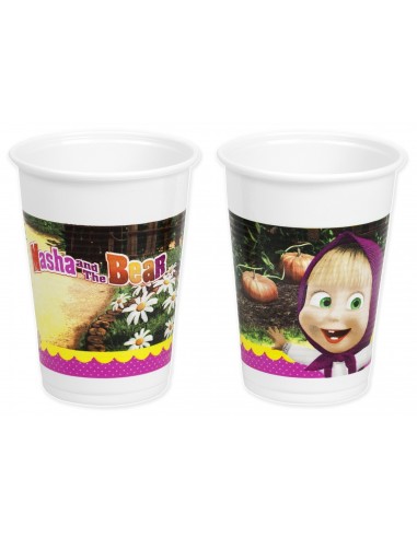 Bicchieri carta 200 ML. Masha e Orso...