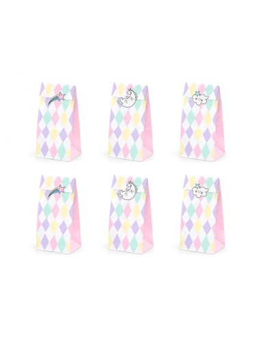 Sacchetti carta Unicorno - Blister 6...