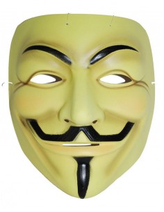 Maschera pvc deluxe Anonymous
