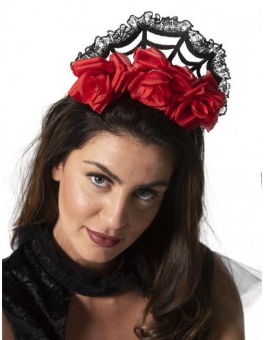 Cerchietto con diadema Rose Rosse...