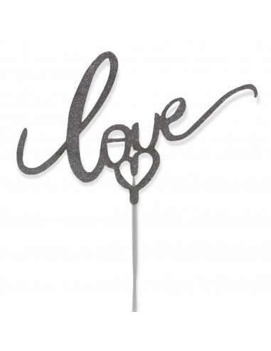 Topper per torta "Love" glitterato...