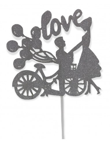 Topper per torta "Love" glitterato...