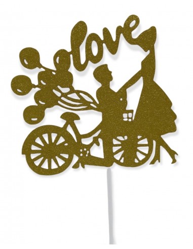 Topper per torta "Love" glitterato...