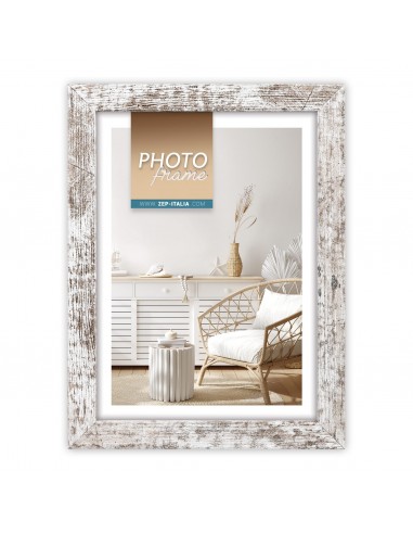 Portafoto in legno bianco Cm. 15x20