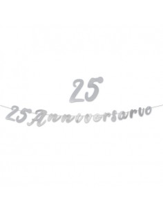 Festone scritta italic "25°...