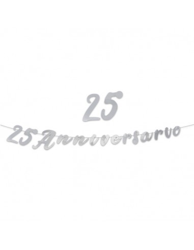 Festone scritta italic "25°...