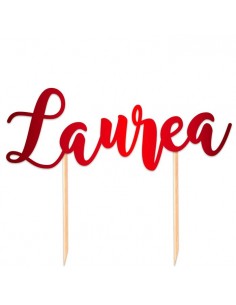 Cake topper scritta Italic...