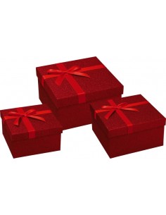 Set 3 scatole quadrate con...