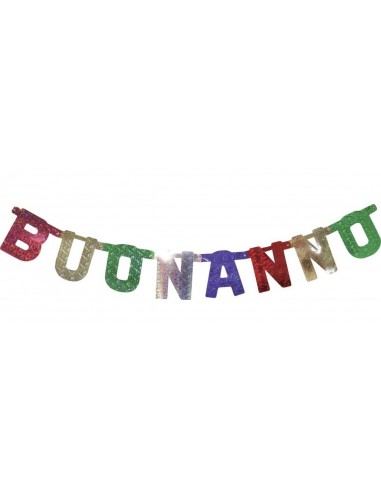 Festone olografico metallizzato "Buon...