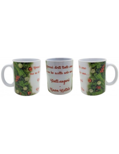 Tazza mug ceramica natalizia "Vorrei...
