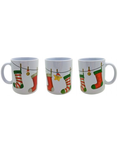 Tazza mug ceramica natalizia "Calze"