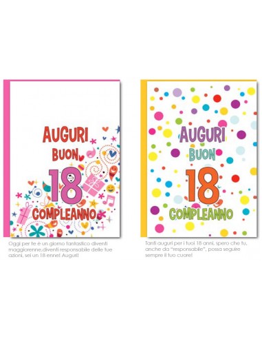 Biglietto auguri classico "18 Anni"