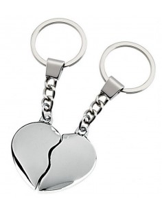 Portachiavi cromato cuore...