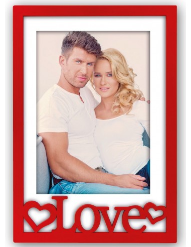 Portafoto LOVE con bordo rosso - Foto...