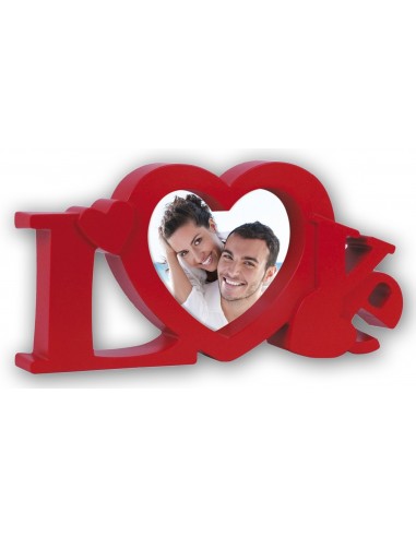 Portafoto love sagomato "LOVE" Rosso...
