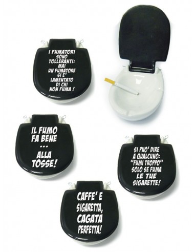 Posacenere in ceramica WC con scritte...