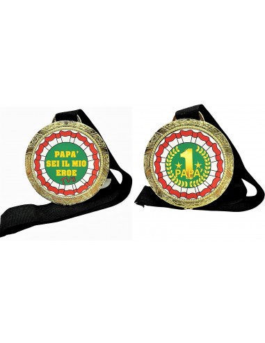 Medaglia d'oro in pvc Cm. 12 - Papà -...