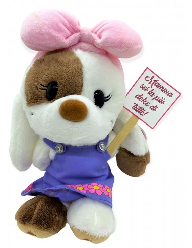 Peluche cagnolino con vestito cm. 20...