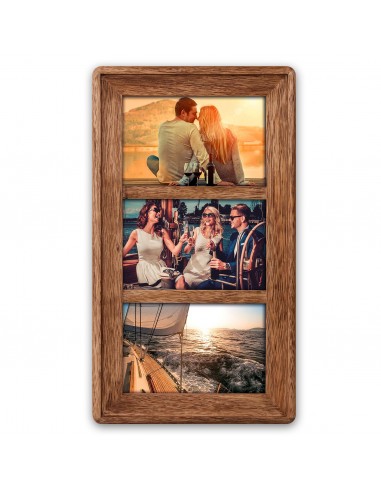 Portafoto 3 foto legno Cm. 20x36 -...