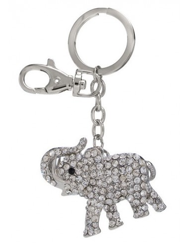 Portachiavi elefantino con strass in...