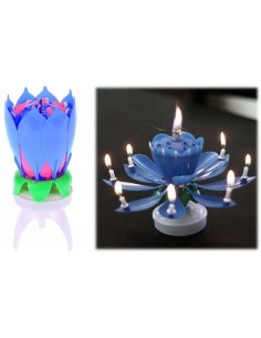 Candelina fiore musicale blu