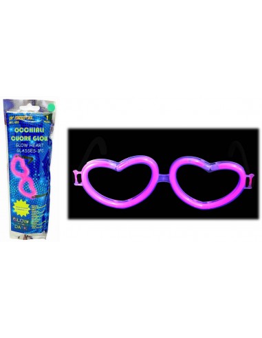 Occhiali cuore Glow in the dark -...