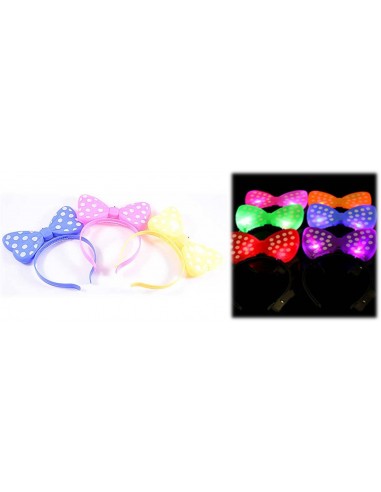 Cerchietto con fiocco colorato a led...