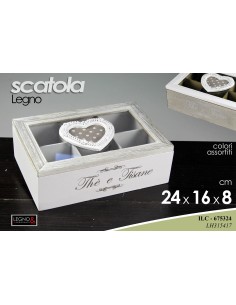 Scatola porta the in legno...