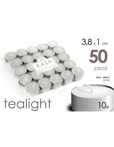 Candele tealight bianche 2,5 ore Cm....