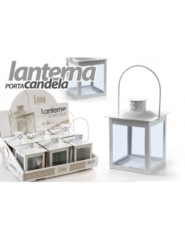Lanterna porta candela in metallo...