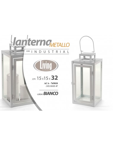 Lanterna in metallo classica bianca...