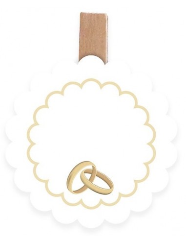 Set 6 mollette chiudipacco/segnaposto...