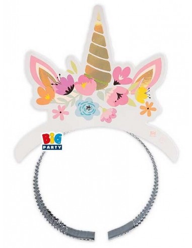 Set 4 cerchietti con frontino – Unicorno