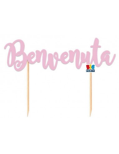 Cake topper Italic Cm. 20x15 - Benvenuta