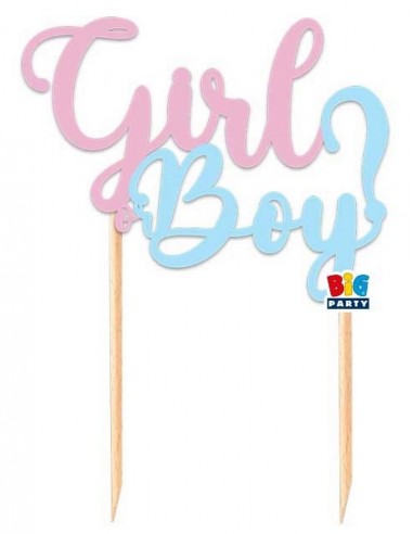 Cake topper italic Cm. 18x21 - Boy or...