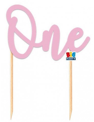 Cake topper italic Cm. 16x16 - One Pink