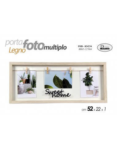 Portafoto in legno "Sweet Home" per...