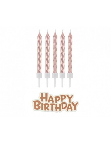 Candeline per torte torciglione rosa...