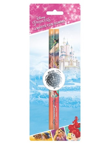 Blister 2 matite con gomma rotonda -...