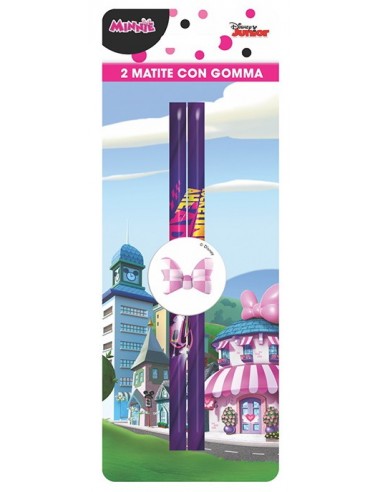 Blister 2 matite con gomma rotonda -...