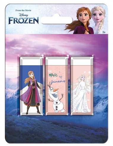 Blister 3 gomme per cancellare - Frozen