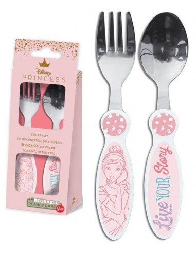 Set 2 posate acciaio - Principesse