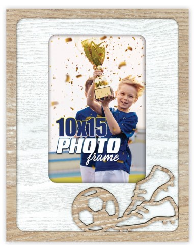 Portafoto legno "Calcio" Cm. 23x18 -...
