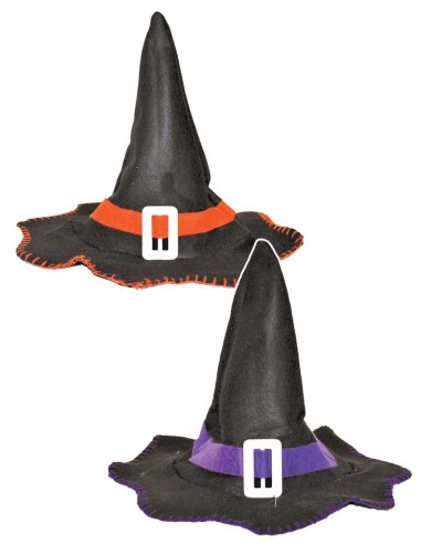 Cappello strega in tessuto con cinta...