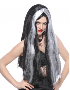 Parrucca donna nera lunga...
