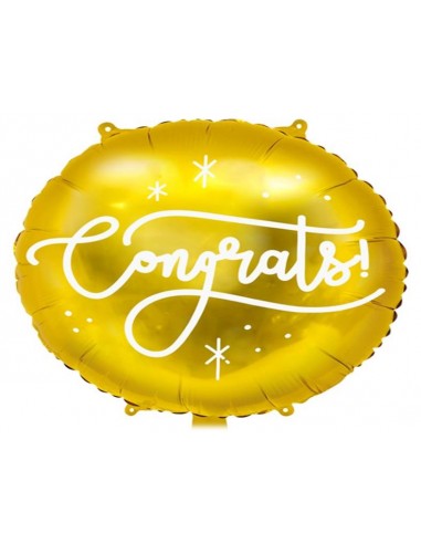 Palloncino mylar Cm. 35 Gold - Congrats!